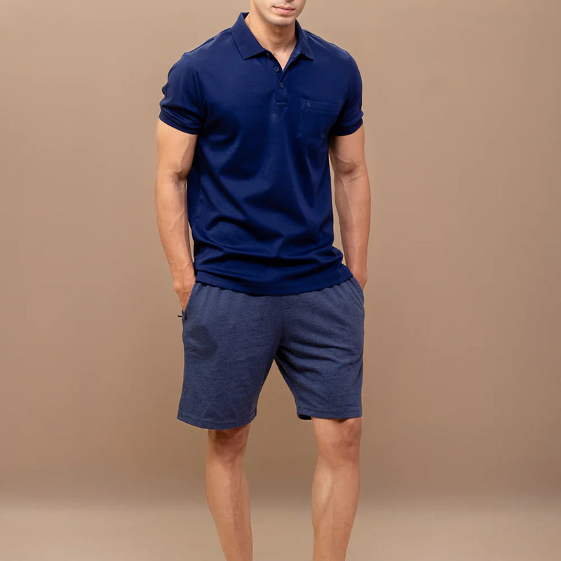 Combed Cotton Rich Expert Shorts Denim Blue