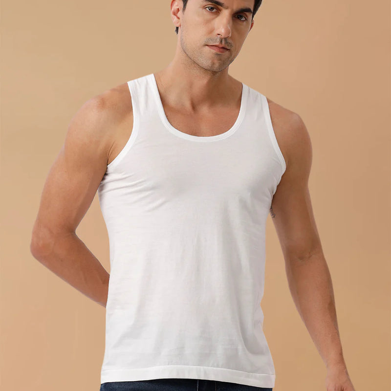 100% Combed Cotton White Sando Vest