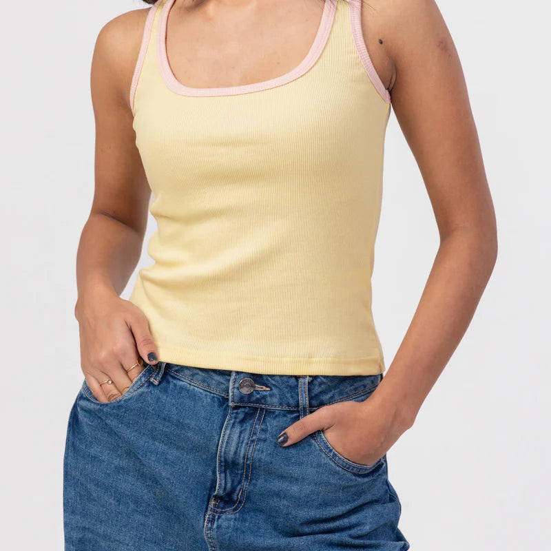 Dual Tank - Butter & Pink